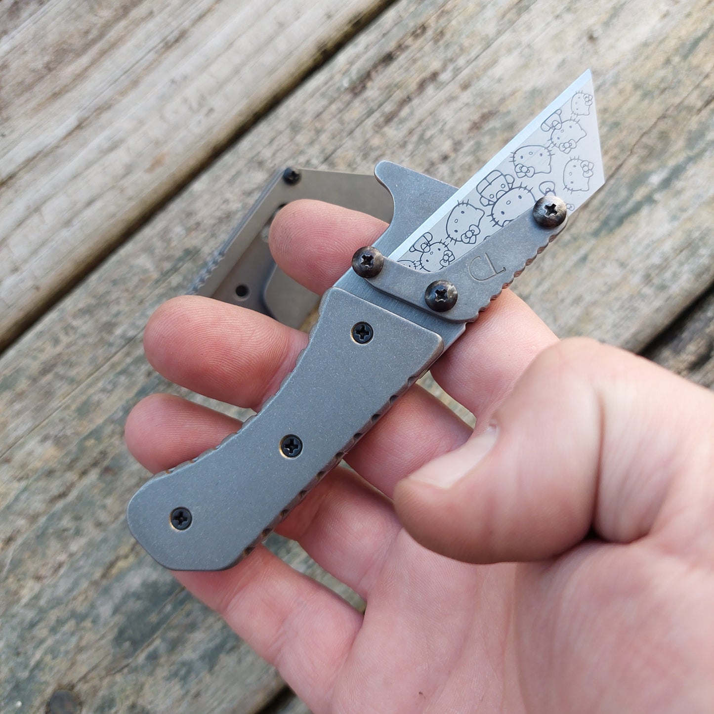 Teale Designs Tools Fixed Utility Knife - Mini Curve Stonewashed