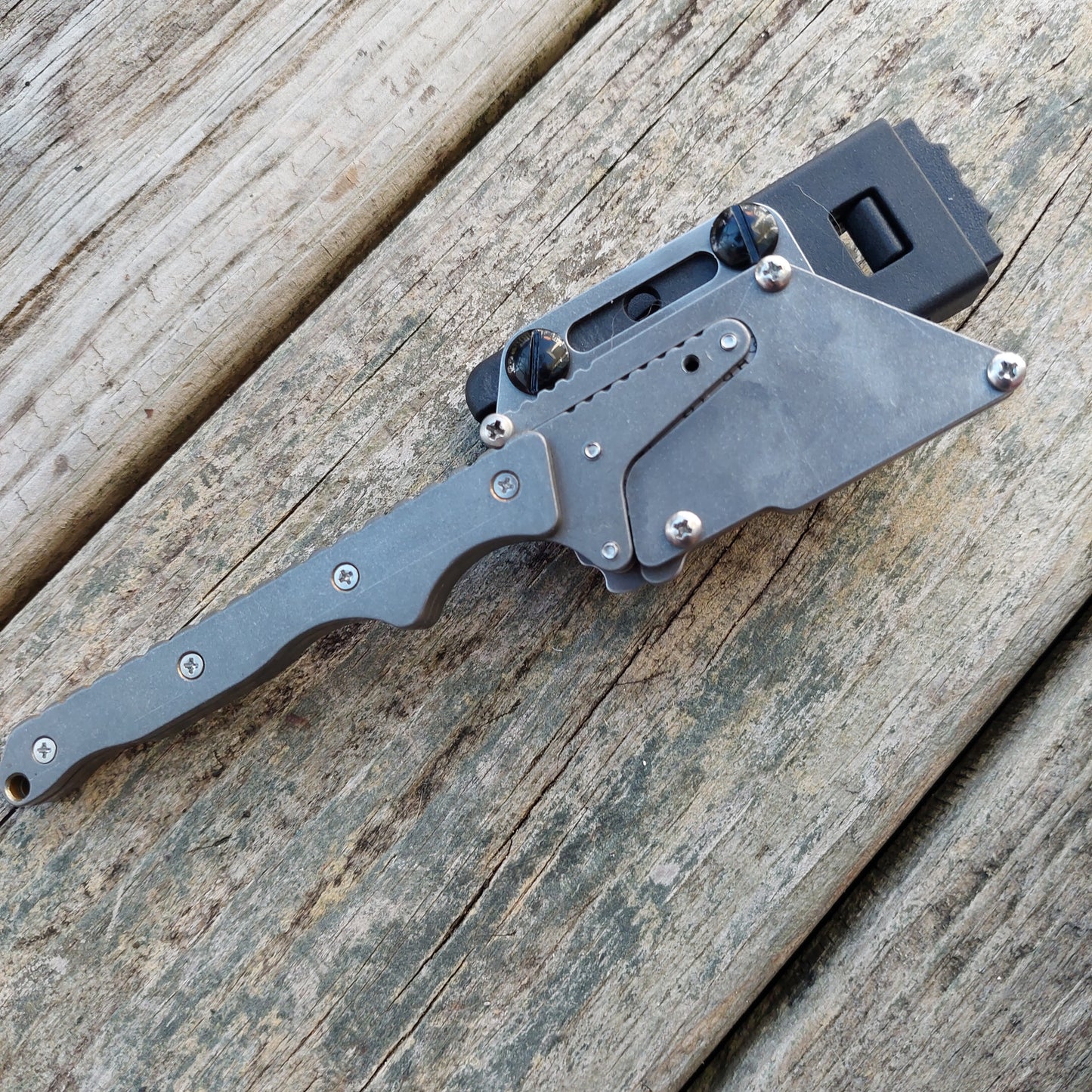 Teale Designs Tools Slim Fixed Utility Knife - Stonewashed