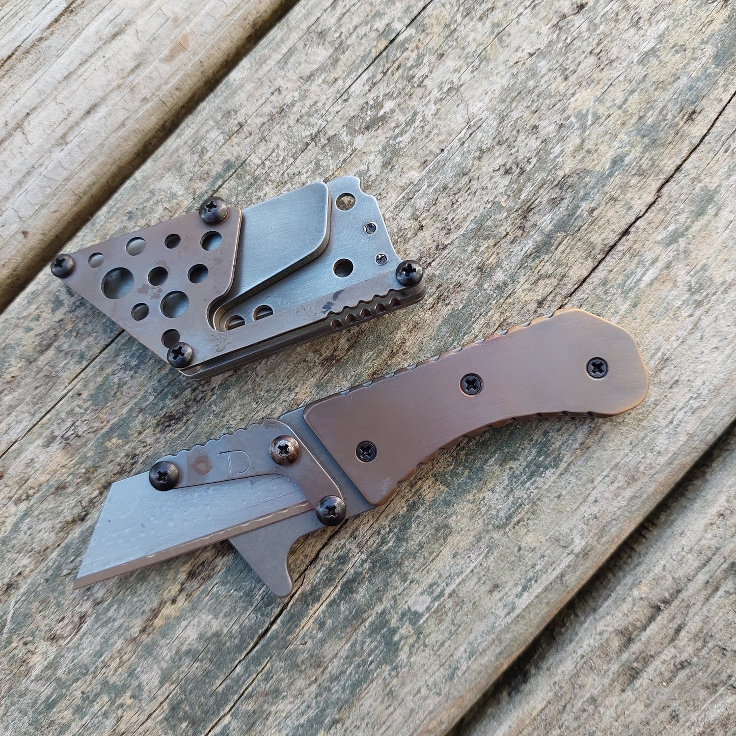 Teale Designs Tools Fixed Utility Knife - Mini Curve Flamed