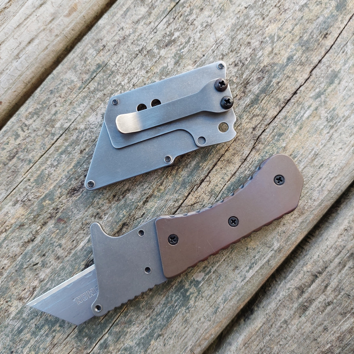 Teale Designs Tools Fixed Utility Knife - Mini Curve Flamed