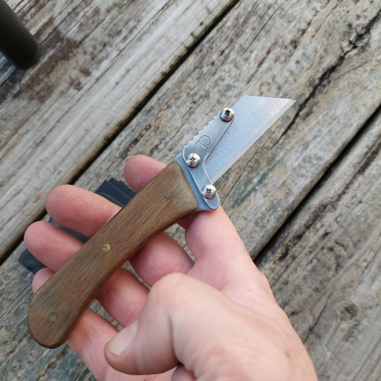 Teale Designs Tools Curve Fixed Utility Knife - Oak
