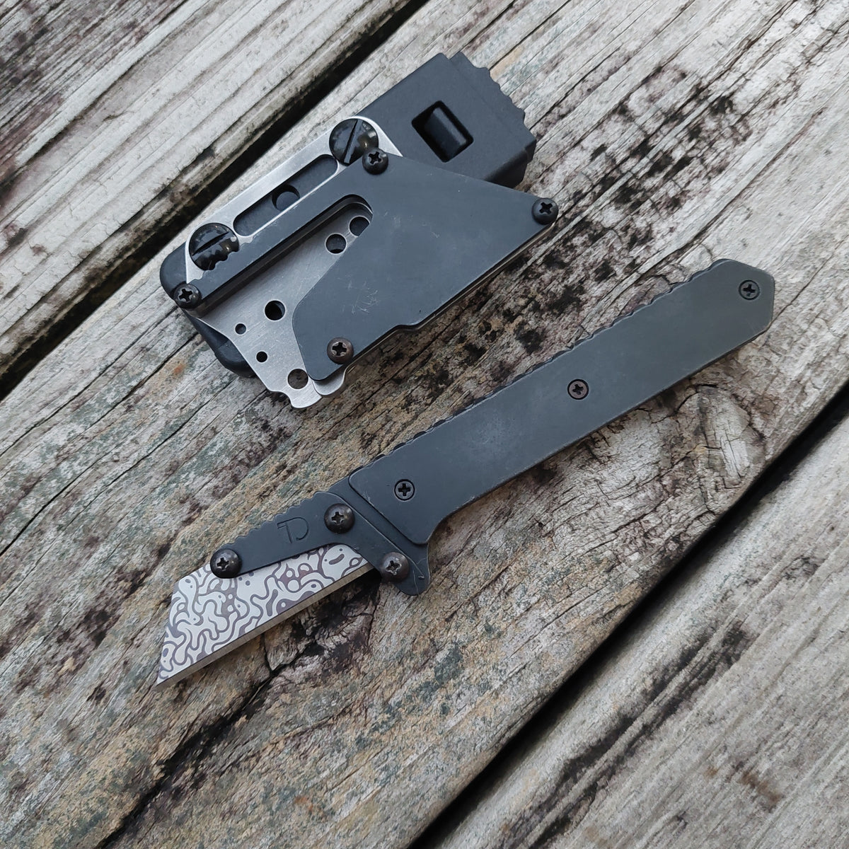 Teale Designs Tools Straight  Fixed Utility Knife - Black Oxide