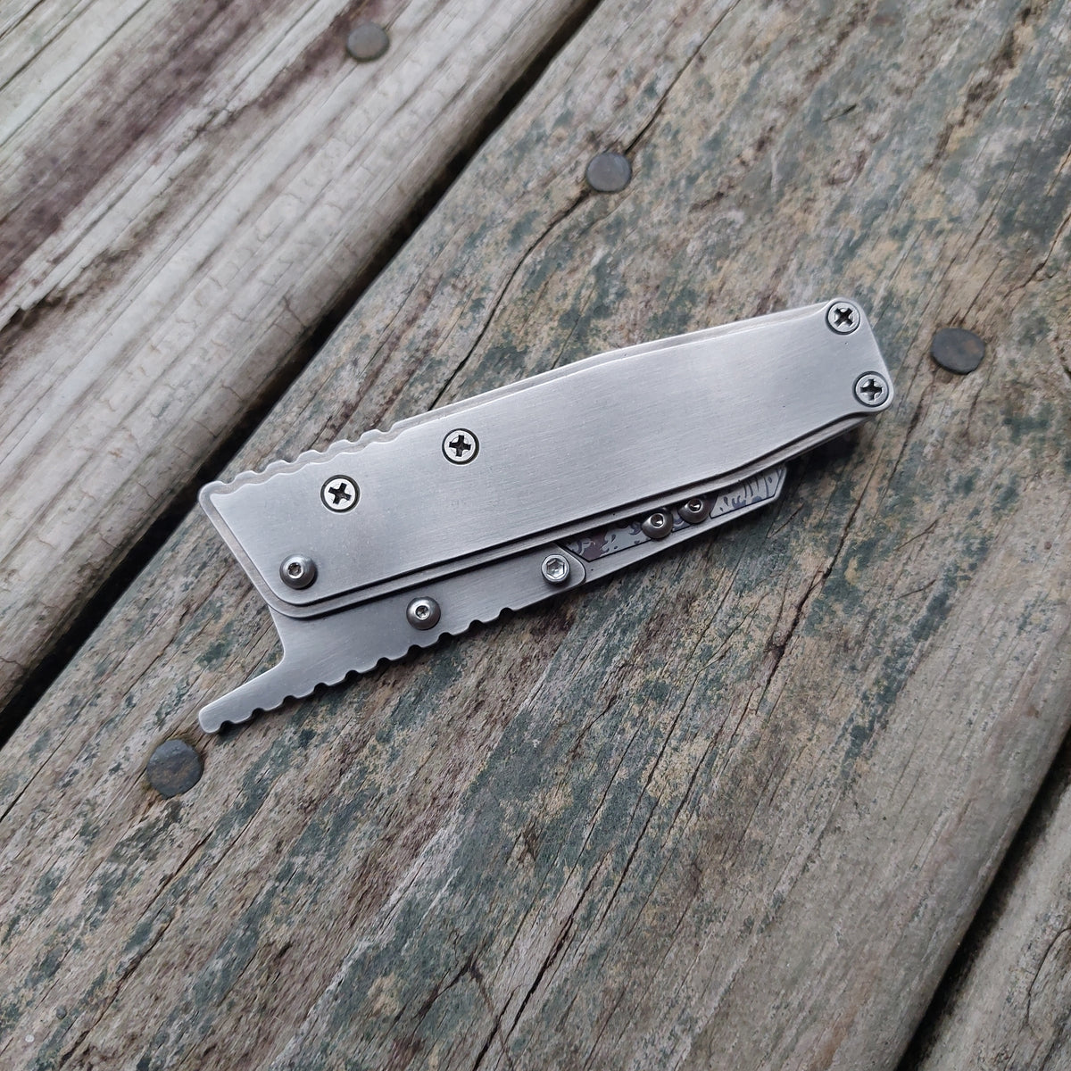 TD Tools Utility Knife Old Skool Friction Folder - Polished