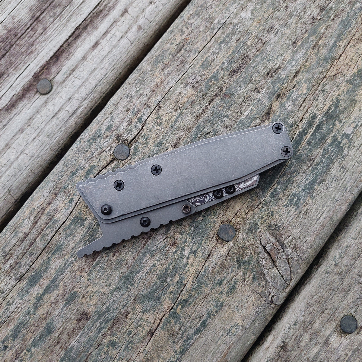 TD Tools Utility Knife Old Skool Friction Folder - Stonewashed