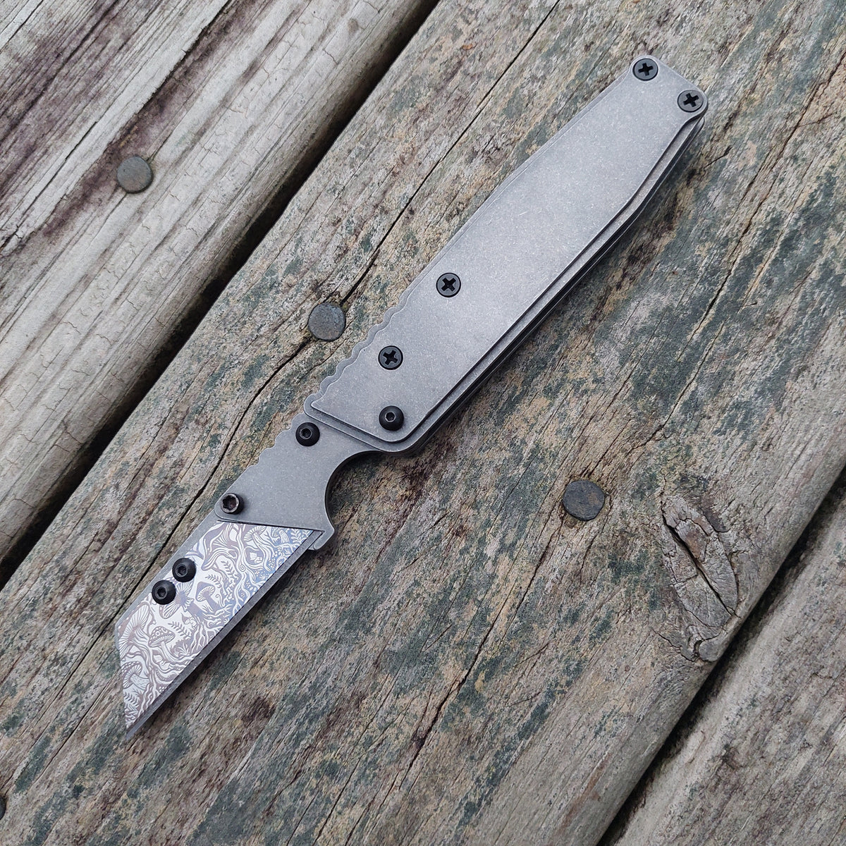 TD Tools Utility Knife Old Skool Friction Folder - Stonewashed