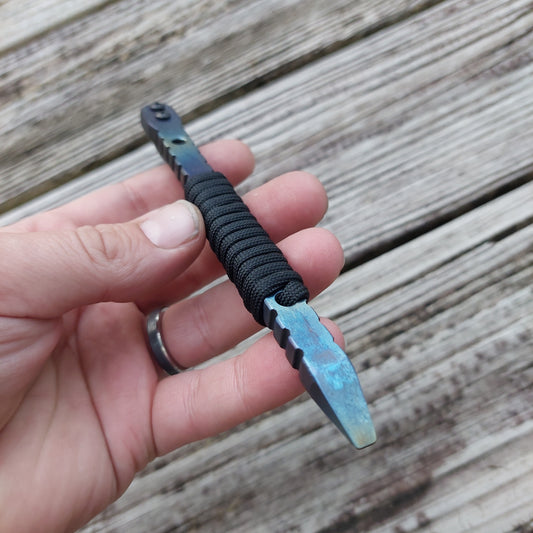 TD Pen Ti Pry - Titanium Tactical Flathead Prybar Breacher Flamed