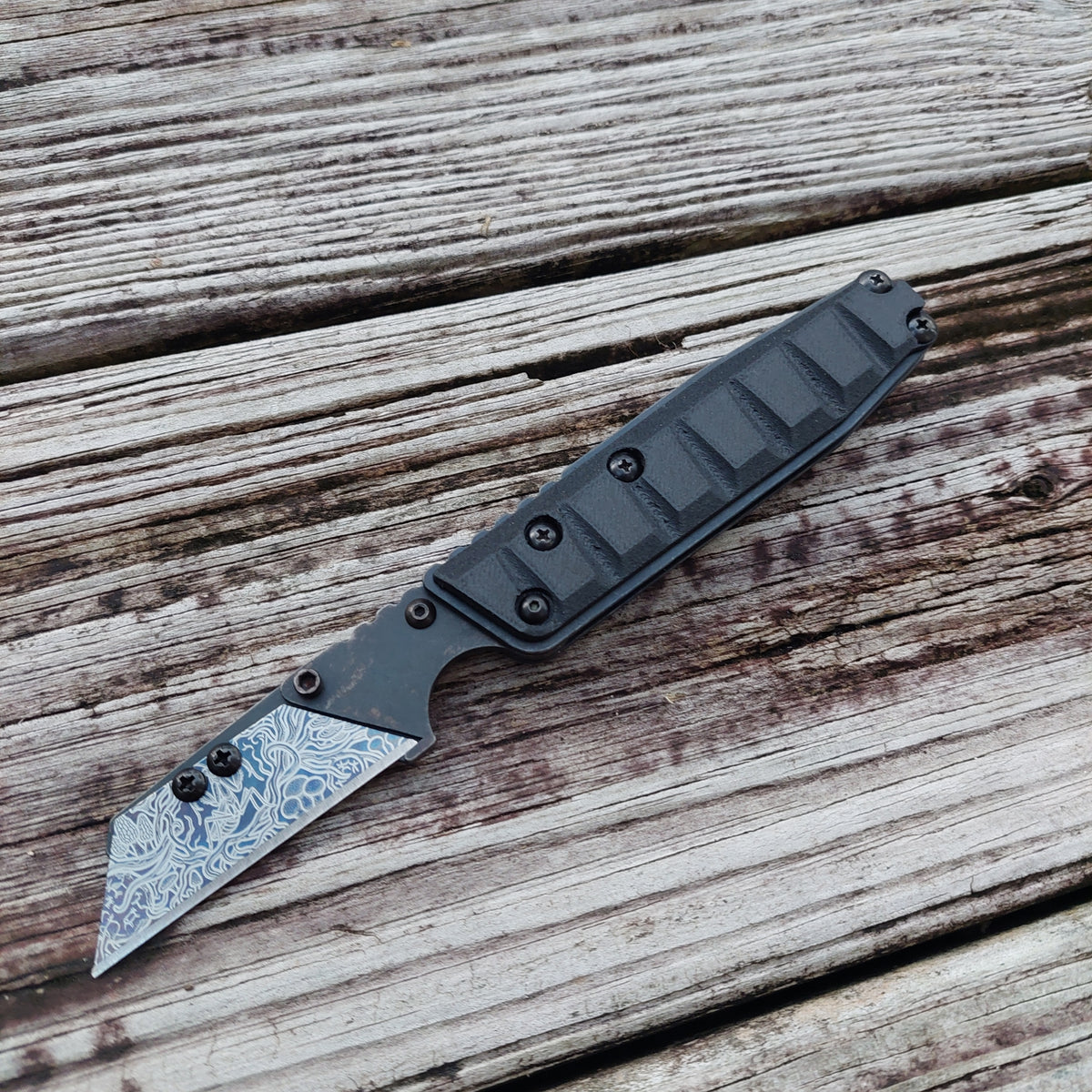 TD Tools Utility Knife Old Skool Friction Folder - Black Oxide Carbon Fiber