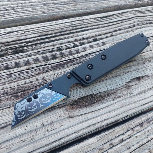 TD Tools Utility Knife Old Skool Friction Folder - Black Oxide Carbon Fiber