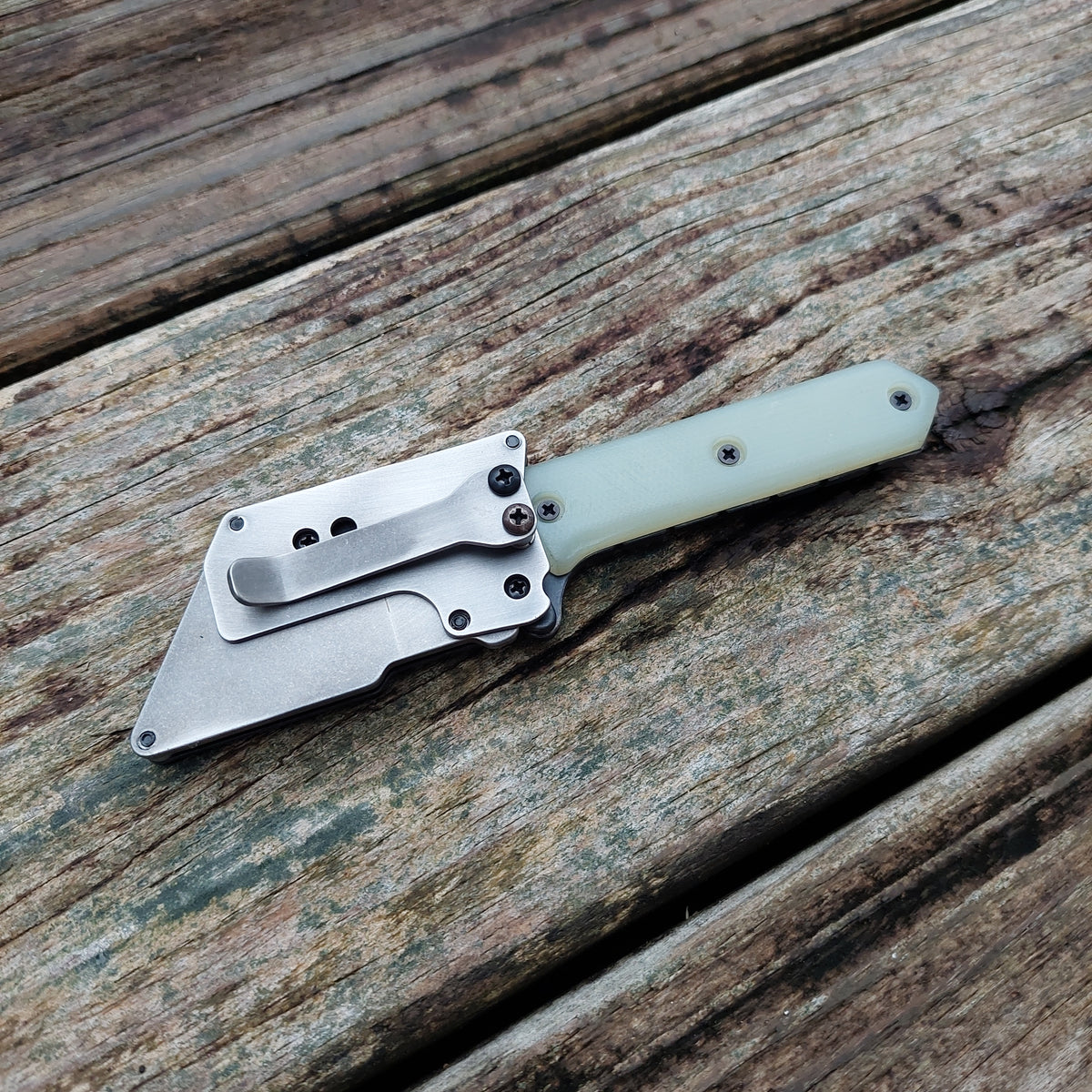 Teale Designs Tools Mini Fixed Utility Knife - Jade Green g10