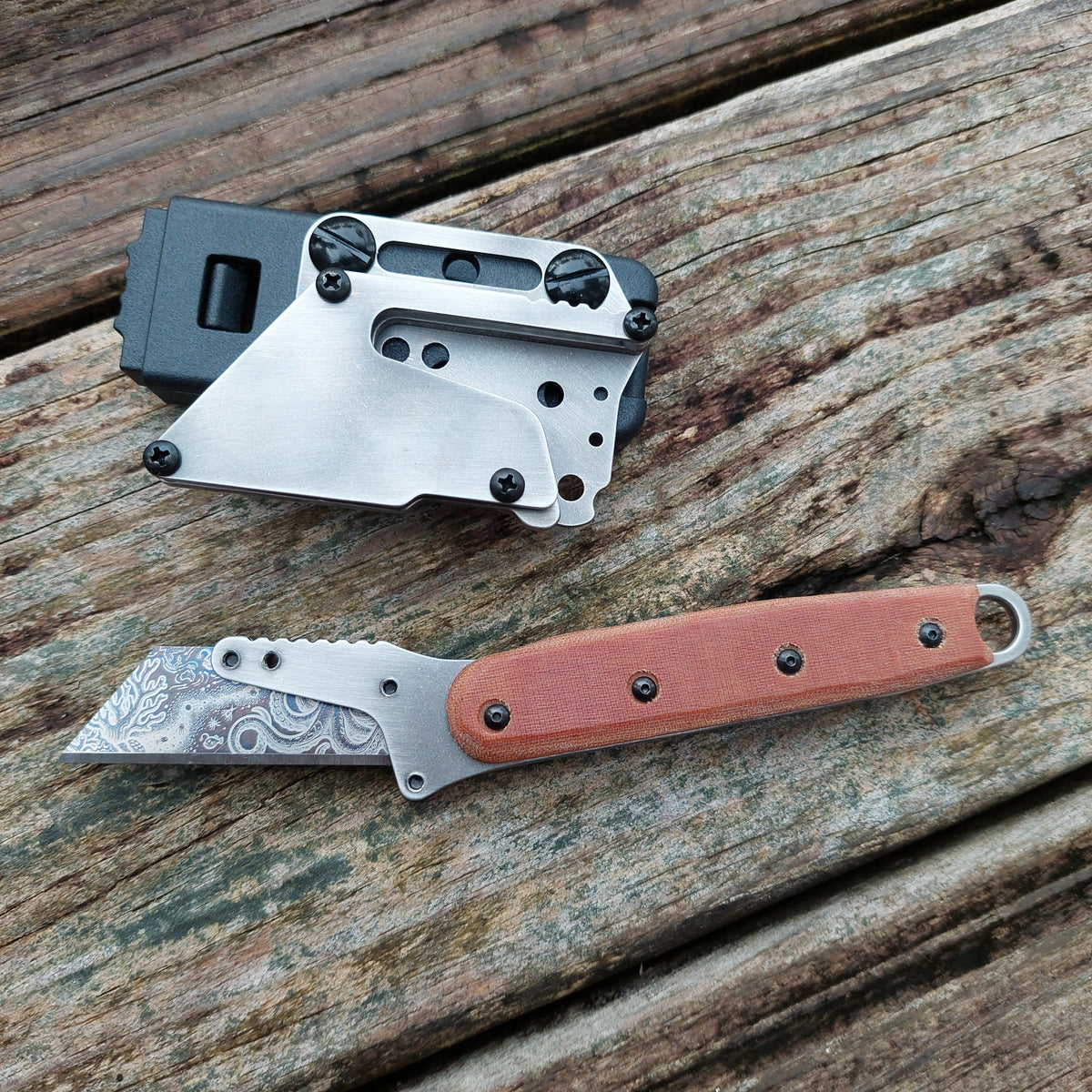 TD Tools Pikal Style Angled Craft Utility Knife - Natural Micarta