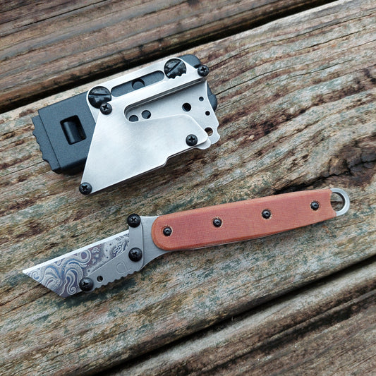 TD Tools Pikal Style Angled Craft Utility Knife - Natural Micarta