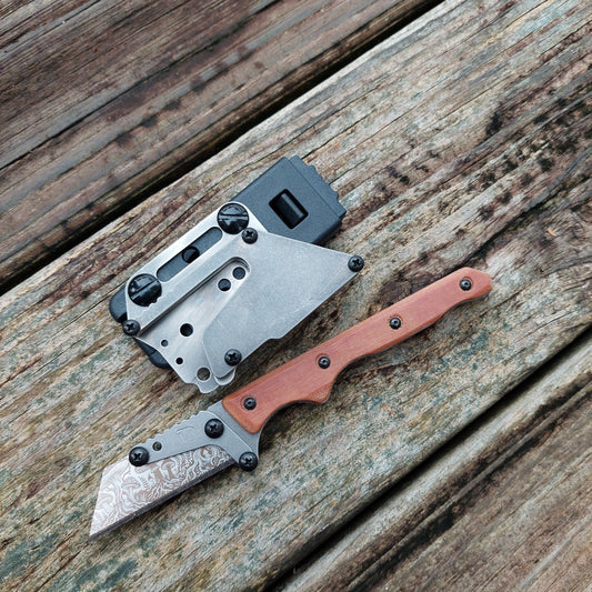 Teale Designs Tools Slim Fixed Utility Knife - Natural Micarta