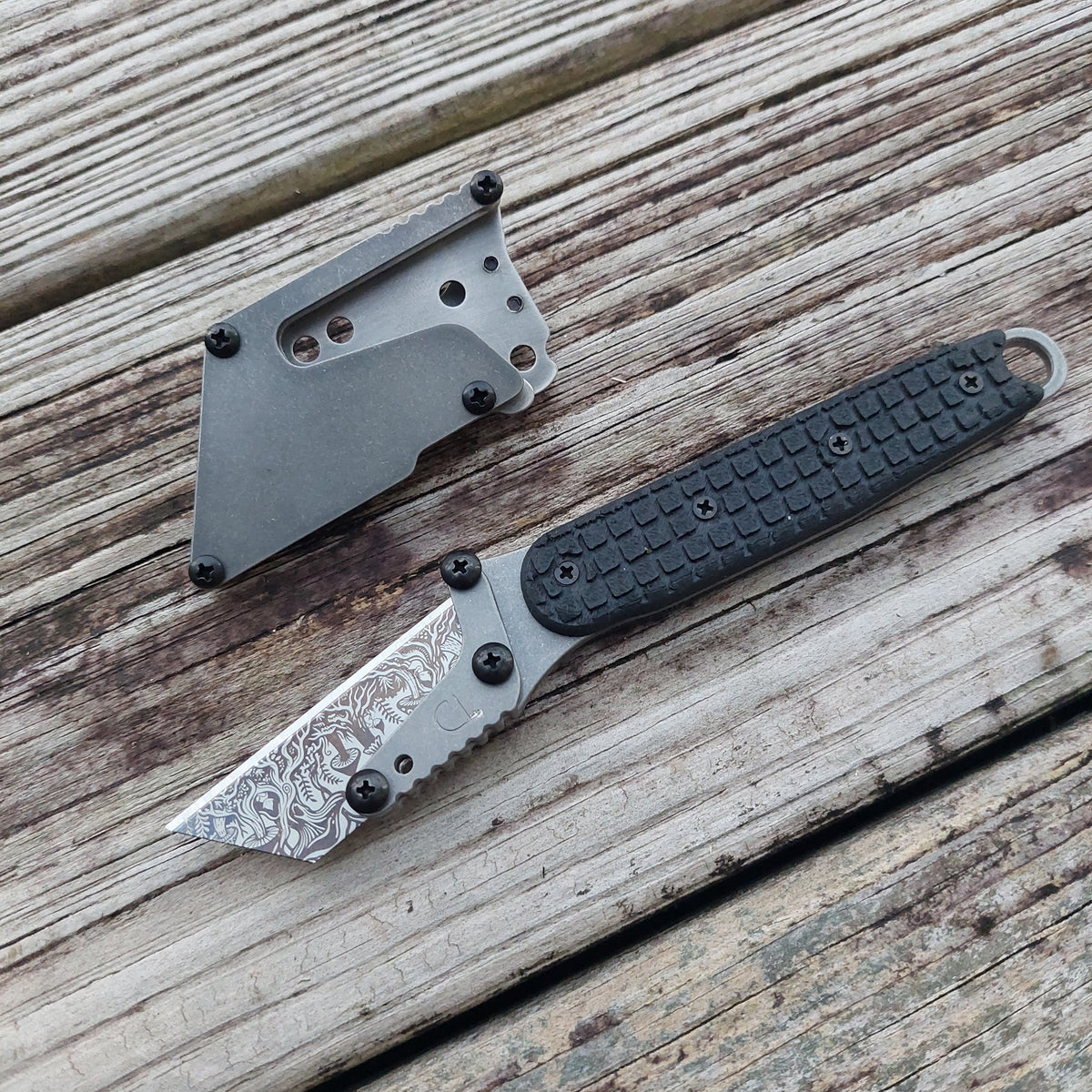 TD Tools Pikal Style Angled Craft Utility Knife -  Frag Carbon Fiber