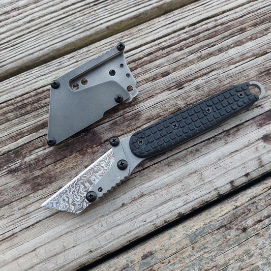 TD Tools Pikal Style Angled Craft Utility Knife -  Frag Carbon Fiber
