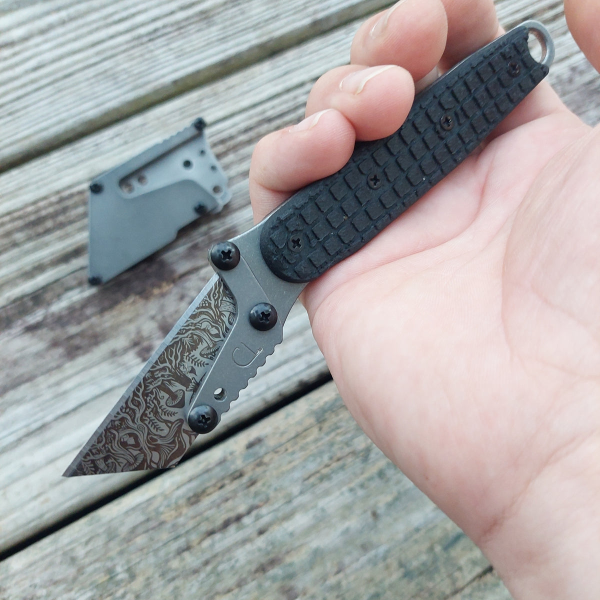 TD Tools Pikal Style Angled Craft Utility Knife -  Frag Carbon Fiber