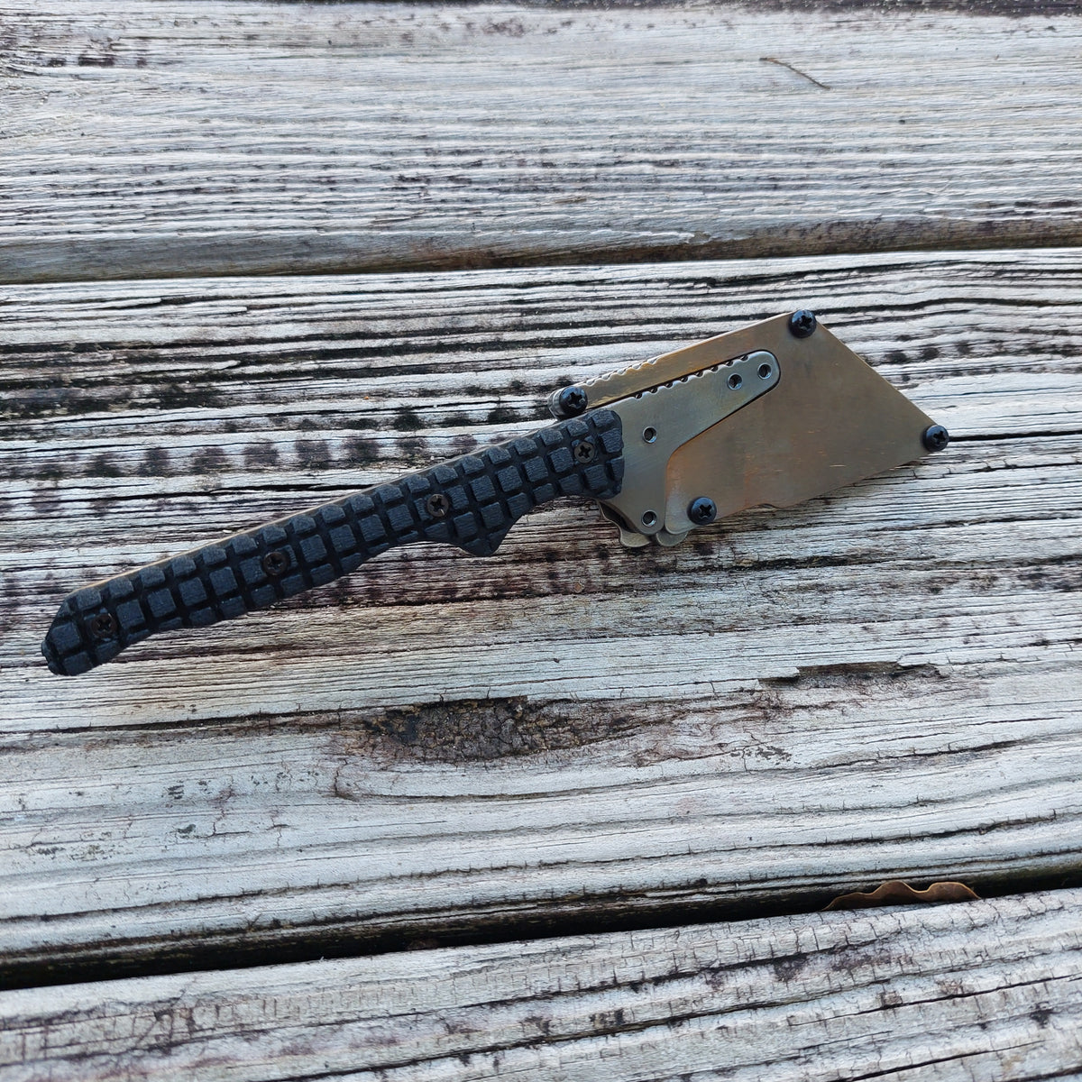 Teale Designs Tools Slim Fixed Utility Knife - Flamed Frag Carbon