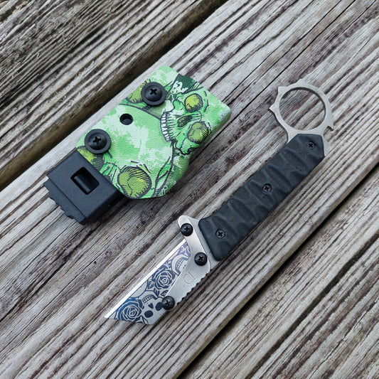 Teale Designs Tools Karambit Safety Ring Style Fixed Utility Knife - Carbon Fiber