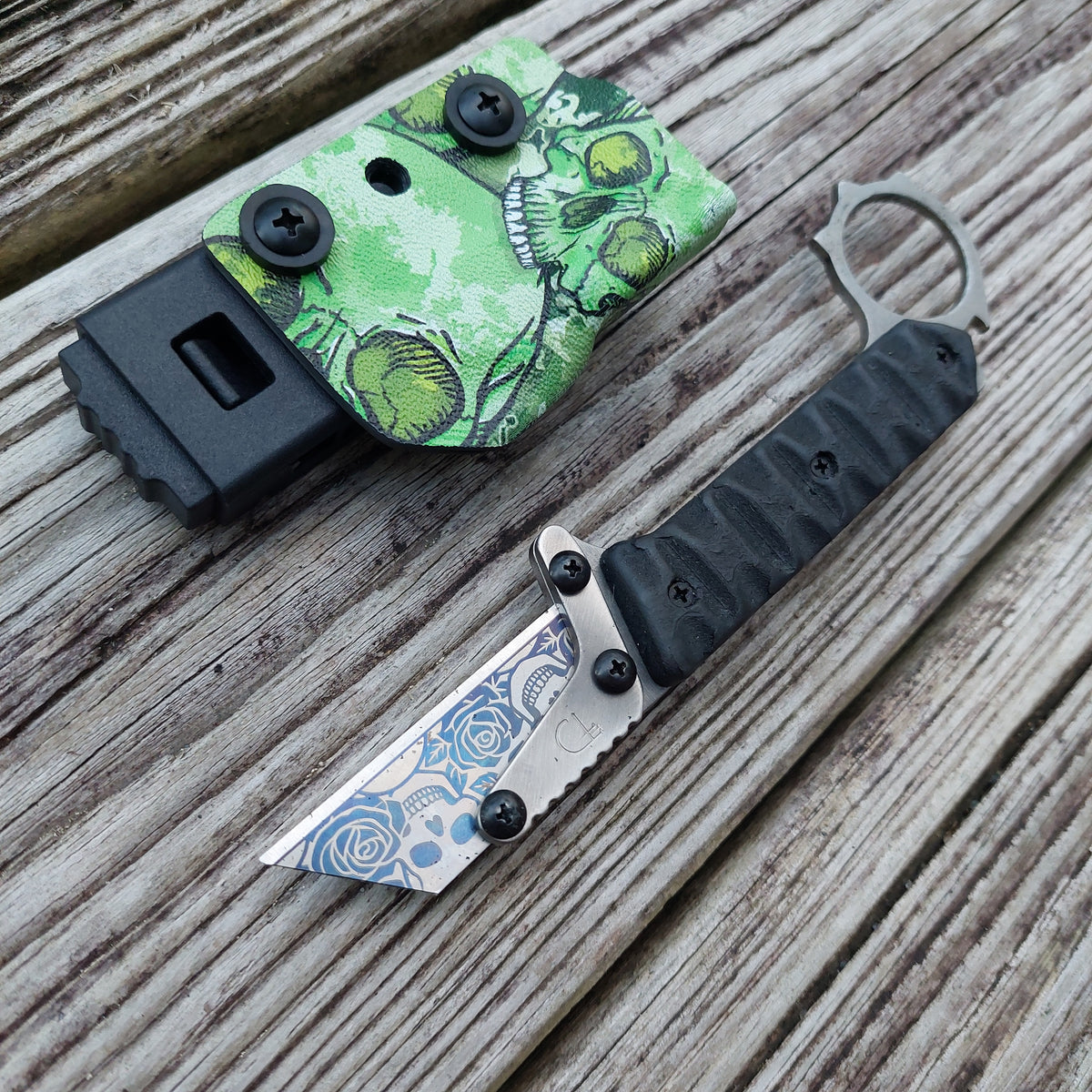 Teale Designs Tools Karambit Safety Ring Style Fixed Utility Knife - Carbon Fiber