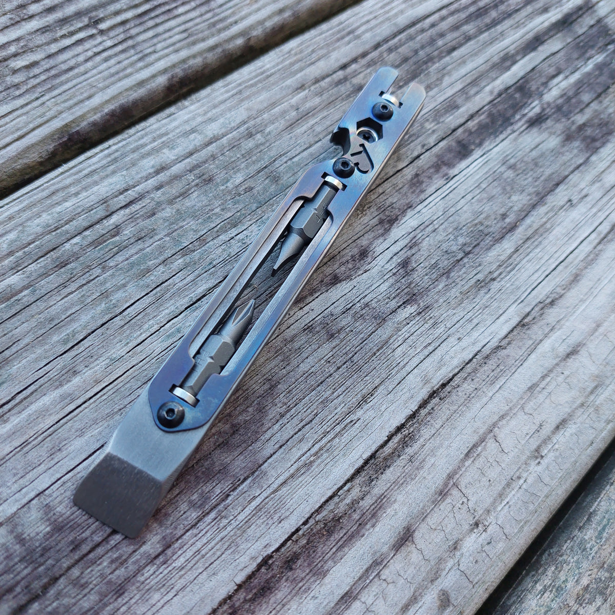 TD Tools Pen Bandless Titanium Magnetic Drive Pry (MDP) -  Polished Flamed Cover