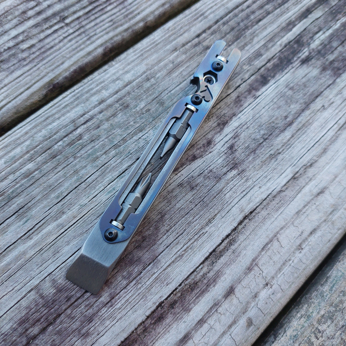 TD Tools Pen Bandless Titanium Magnetic Drive Pry (MDP) -  Polished Flamed Cover