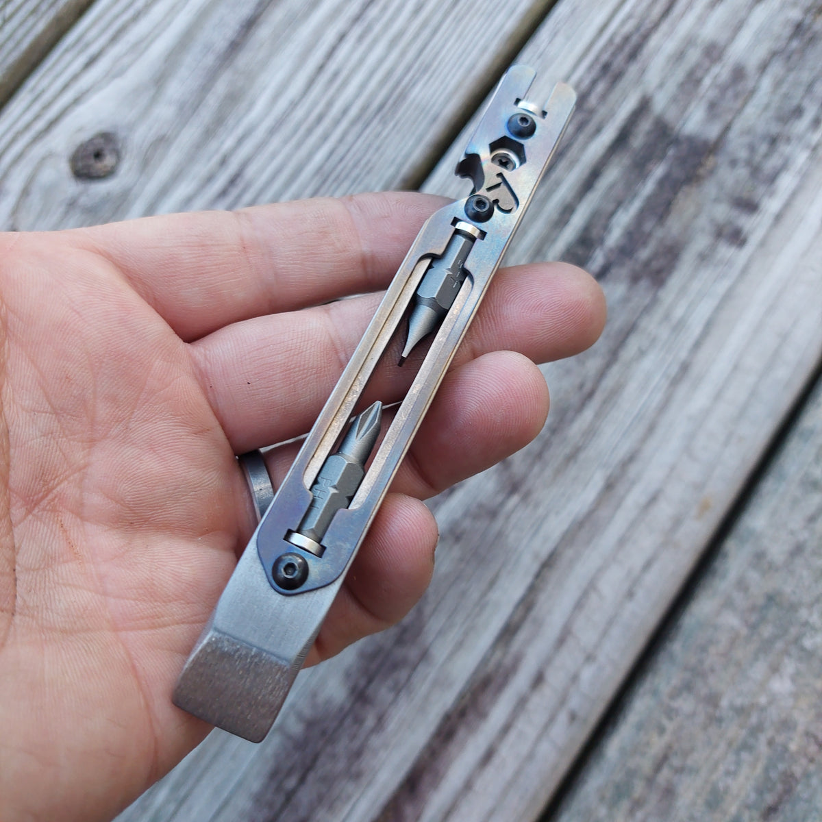 TD Tools Pen Bandless Titanium Magnetic Drive Pry (MDP) -  Polished Flamed Cover