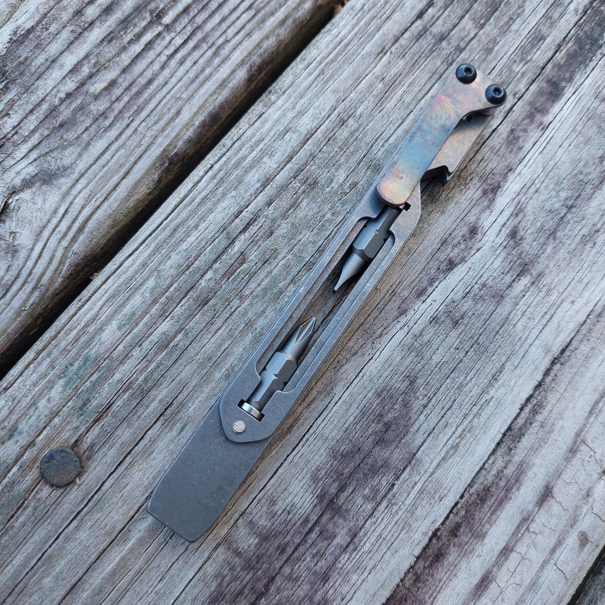 TD Tools Pen Bandless Titanium Magnetic Drive Pry (MDP) - Stonewashed