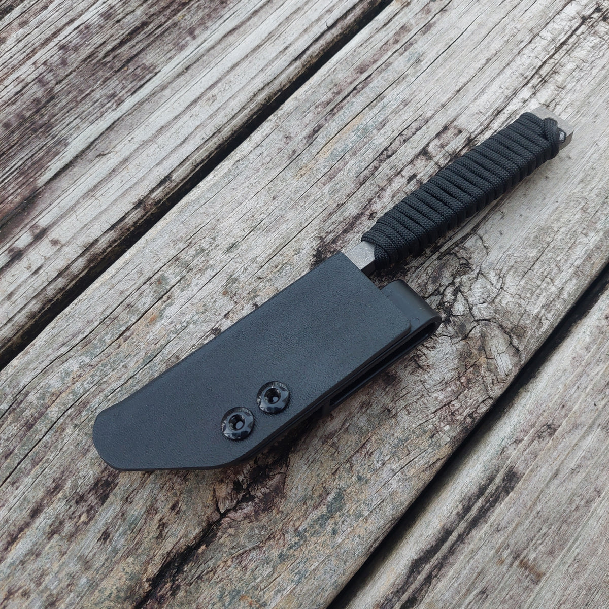 Tactical Flathead Prybar Screwdriver Breacher with IWB Kydex Holster -Raw Ti