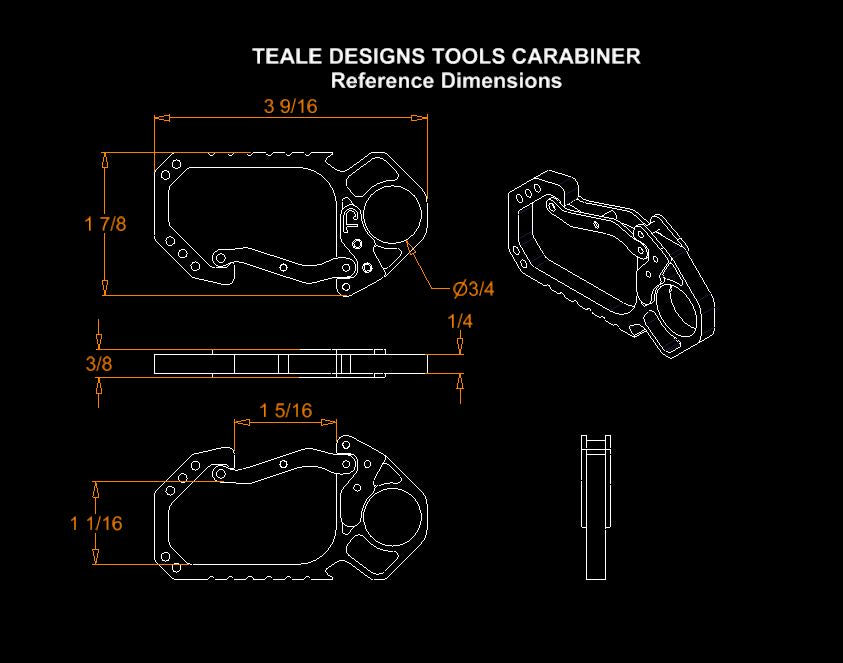 TD EDC Stainless Steel Carabiners