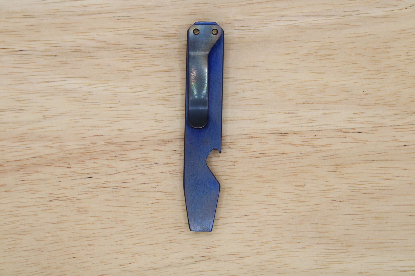 Teale Designs Tools Stocky Titanium Pocket Pry Bar - Blue