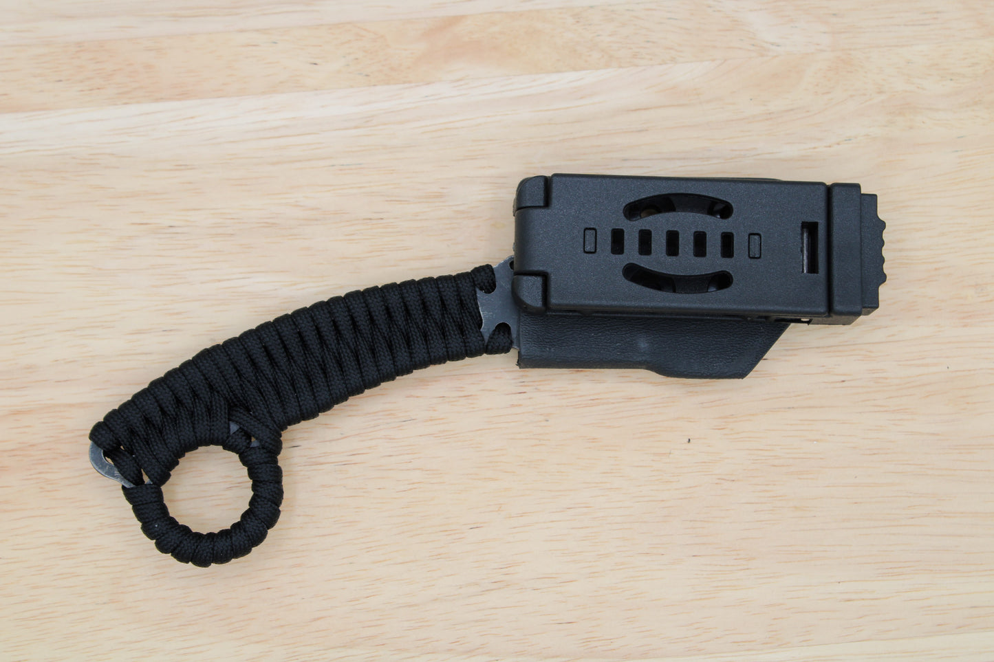 TD Tools Pikal Para-K.U.K Black/Black Oxide - Fixed Blade Paracord Karambit Utility Knife Kydex Sheath