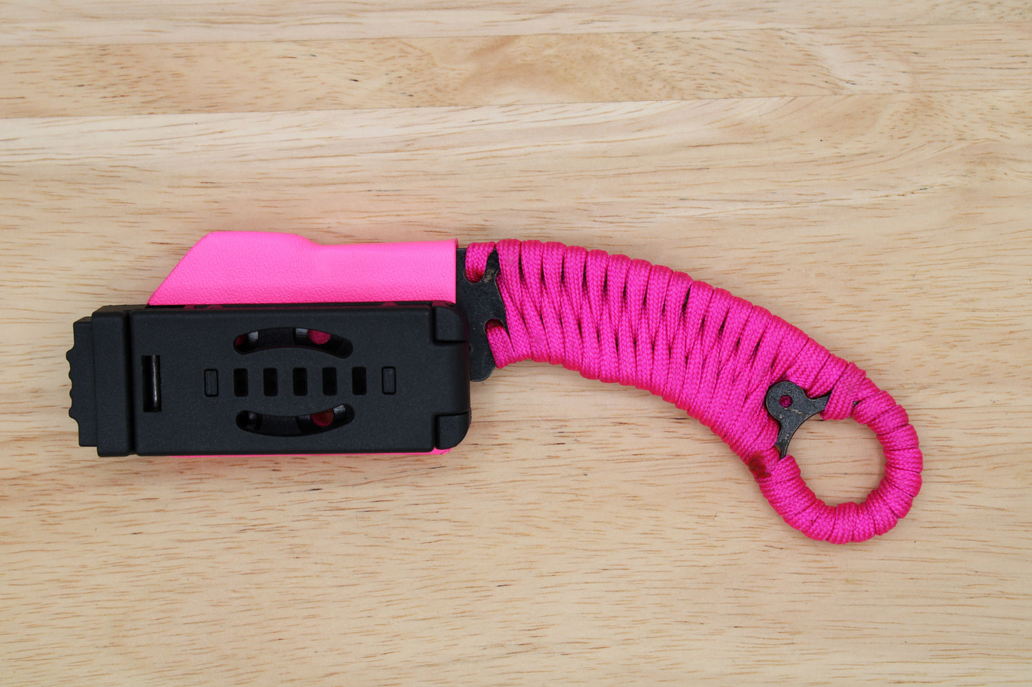 TD Tools Para-K.U.K - Fixed Blade Paracord Karambit Utility Knife Kydex Sheath - Pink