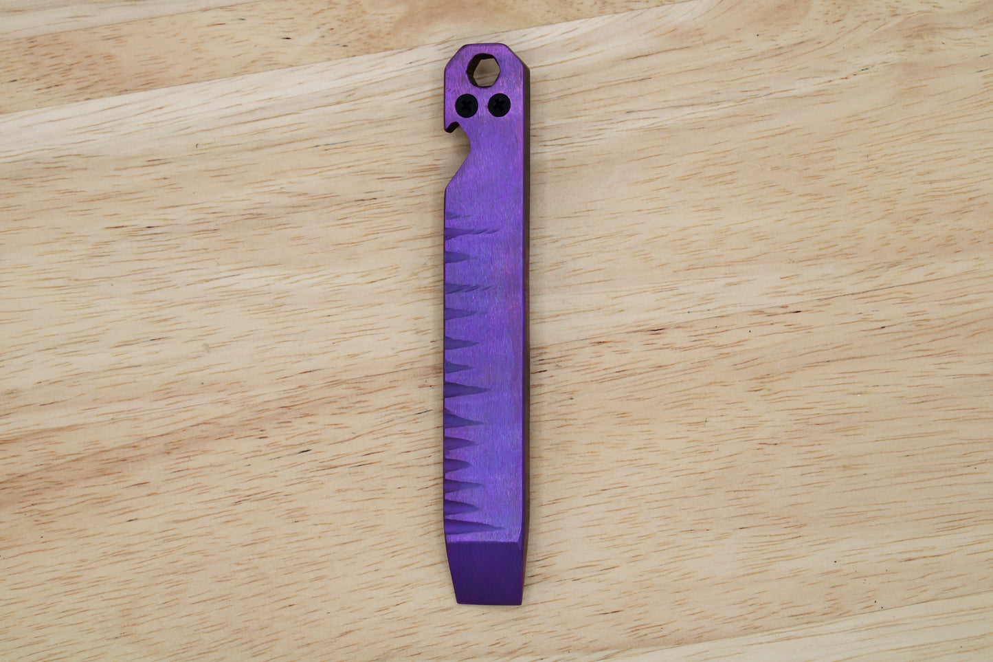 TD Husky Ti Pry - Titanium Tactical Flathead Prybar Breacher Purple Ano