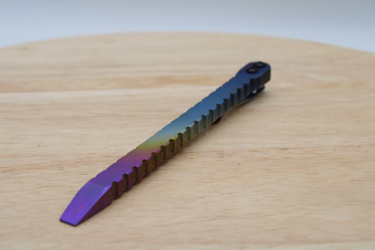 TD Pen Ti Pry - Titanium Tactical Flathead Prybar Breacher Rainbows