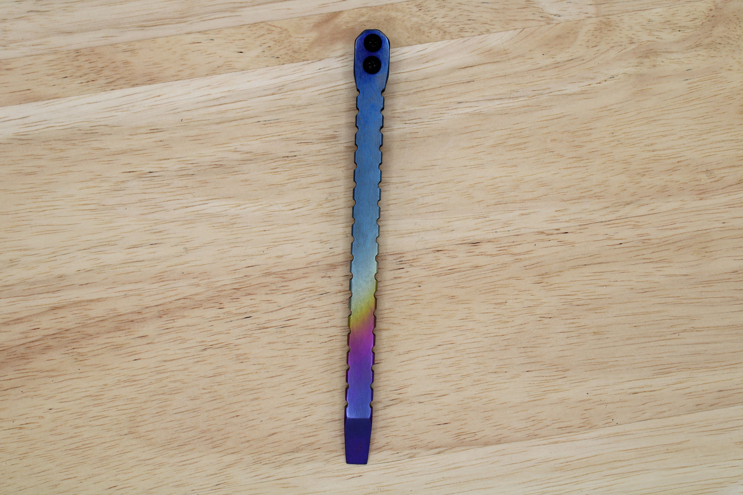 TD Pen Ti Pry - Titanium Tactical Flathead Prybar Breacher Rainbows