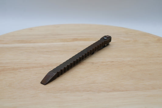 TD Pen Ti Pry - Titanium Tactical Flathead Prybar Breacher Bronze Ano