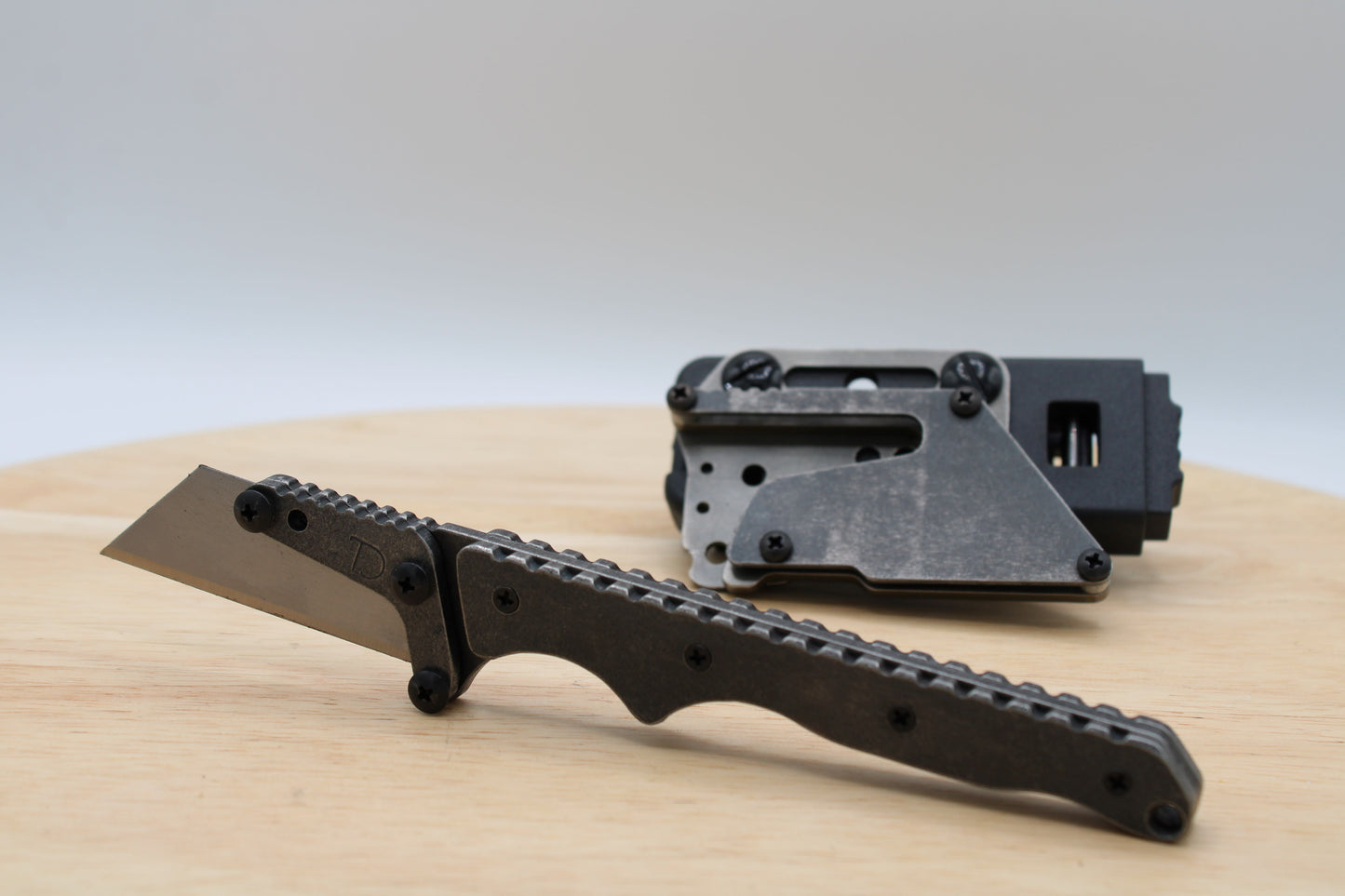 TD Tools Slim Fixed Utility Knife - Tumbled Black Oxide