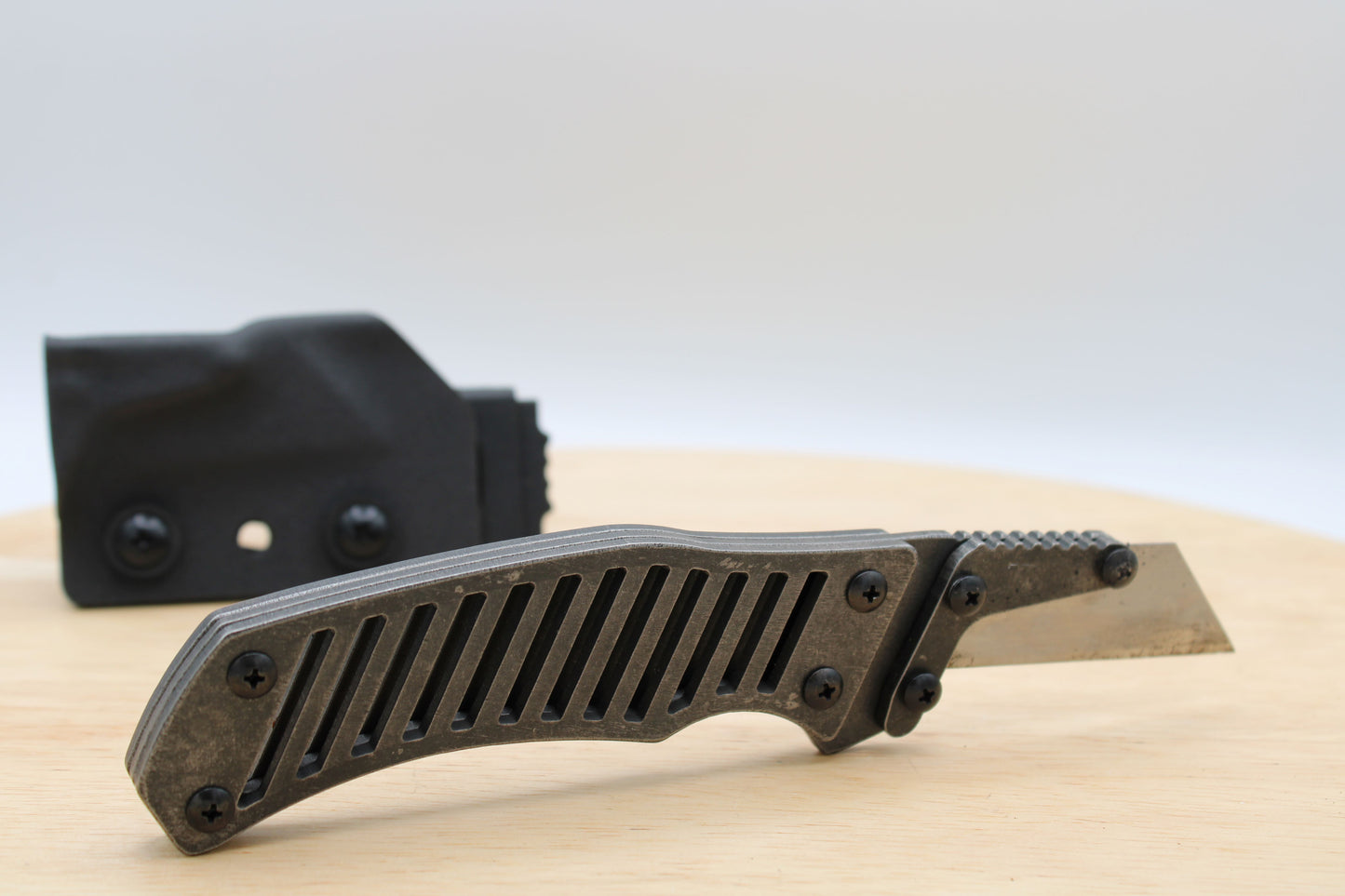 TD Tools Fixed Utility Knife - XL Slots Tumbled Black Oxide