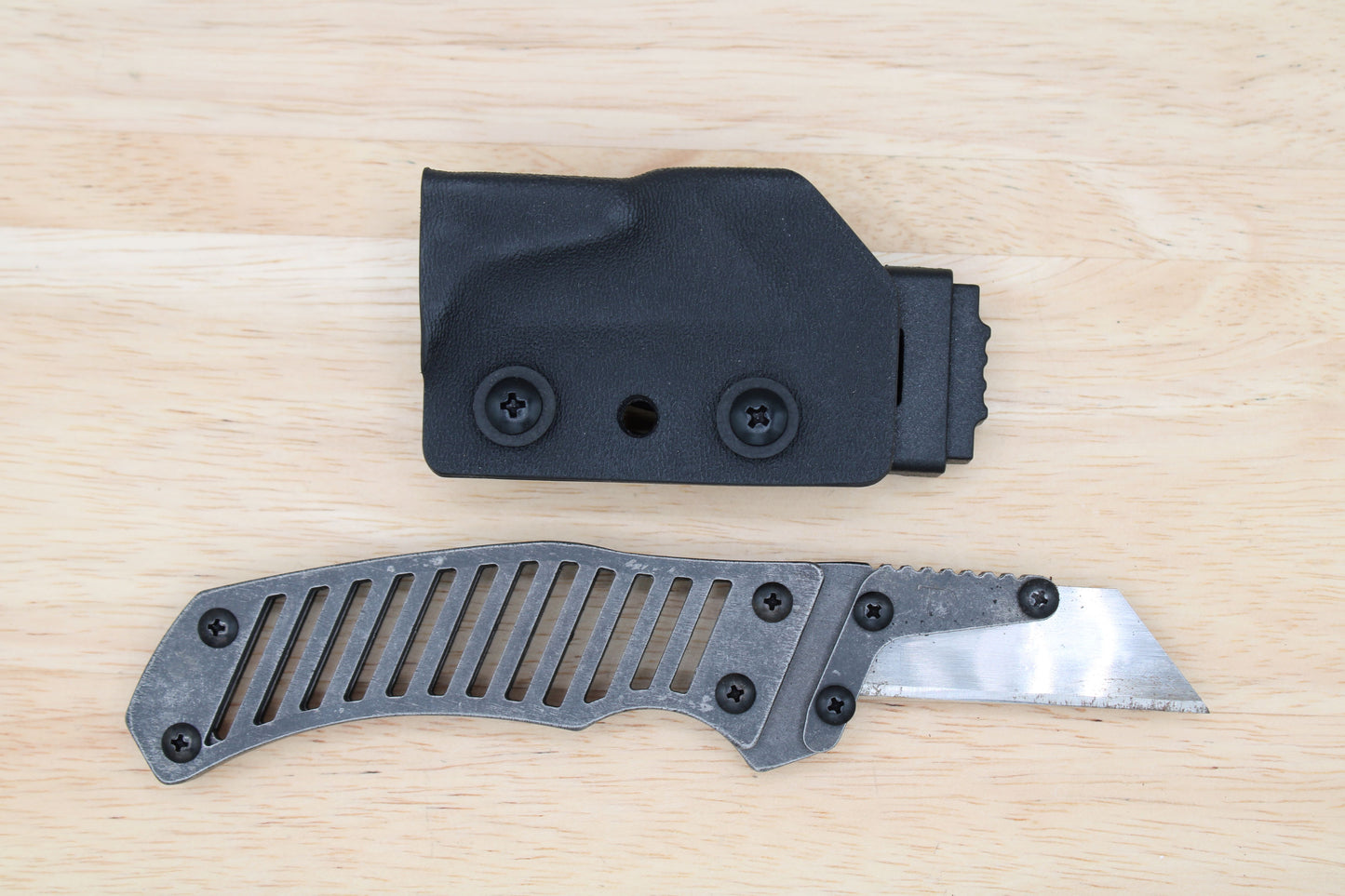 TD Tools Fixed Utility Knife - XL Slots Tumbled Black Oxide