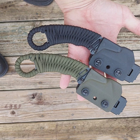 TD Tools Para-K.U.K OD/Black Oxide - Fixed Blade Paracord Karambit Utility Knife Kydex Sheath